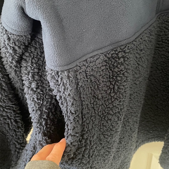 Koolaburra by UGG Sherpa Pullover 1/2 Button Navy 3X - Picture 4 of 6